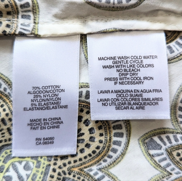 Jones New York patterned stretch button up shirt NWT XXL work office - Picture 4 of 4